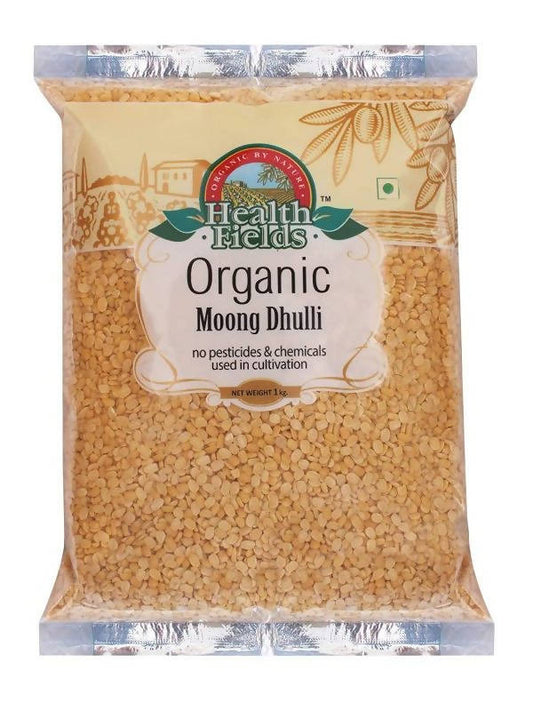 Health Fields Organic Moong Dal Dhuli (Unpolished) -  USA, Australia, Canada 