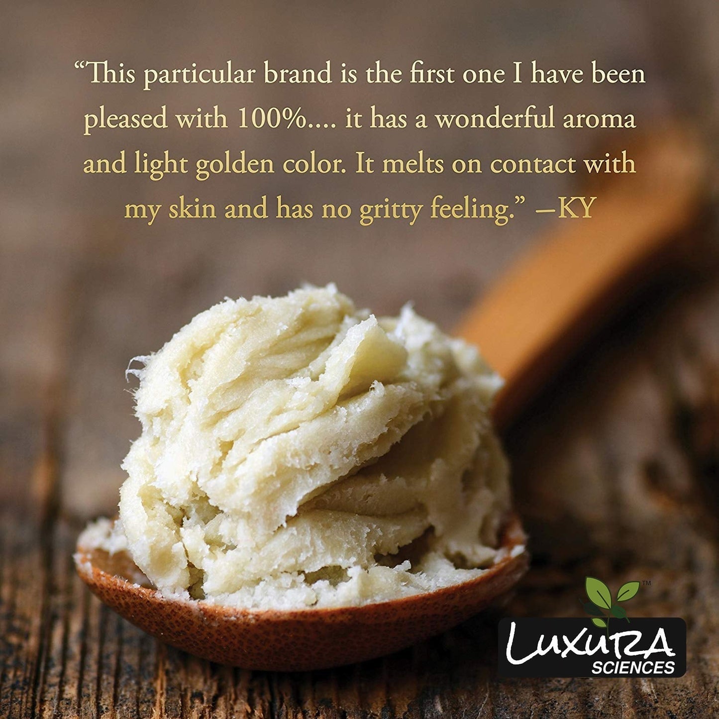 Luxura Sciences African Raw Shea Butter Unrefined Organic Ivory for Skin and Body