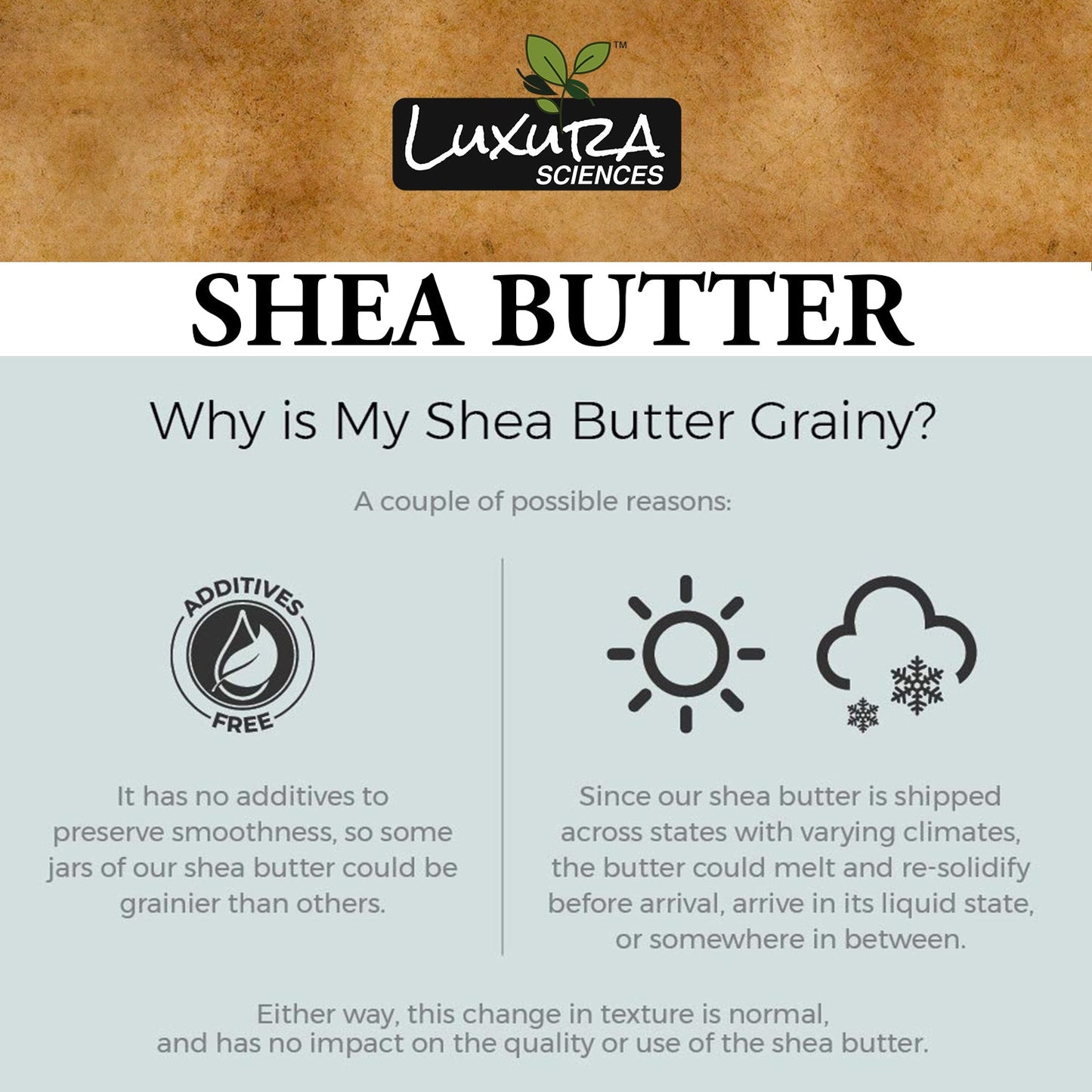 Luxura Sciences African Raw Shea Butter Unrefined Organic Ivory for Skin and Body