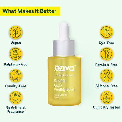 OZiva Plant Based Inner Gl?? Skin Brightening Face Serum