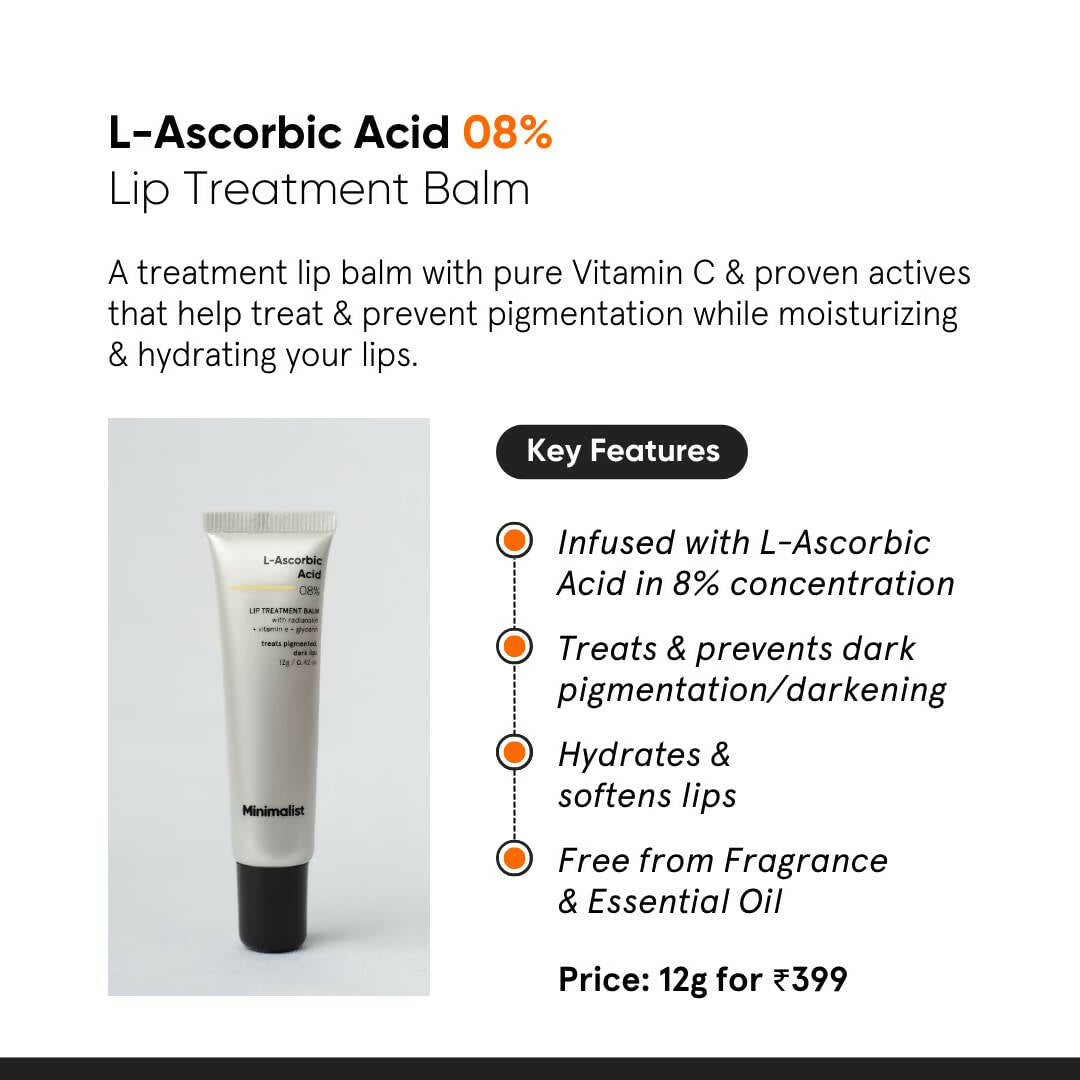 Minimalist 8% L-Ascorbic Acid Lip Treatment Balm