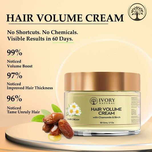 Ivory Natural Hair Volume Cream For Thicker, Fuller Looking Hair