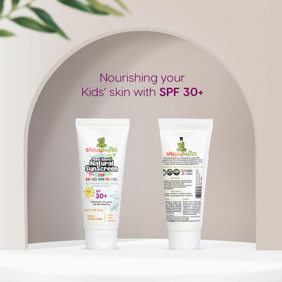 ShuShu Babies Sunscreen For Babies & Kids , SPF 30+ (under 0-12 Years)