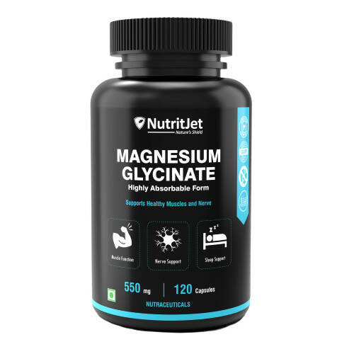 NutritJet Magnesium Glycinate 550mg Veg Capsules - BUDEN