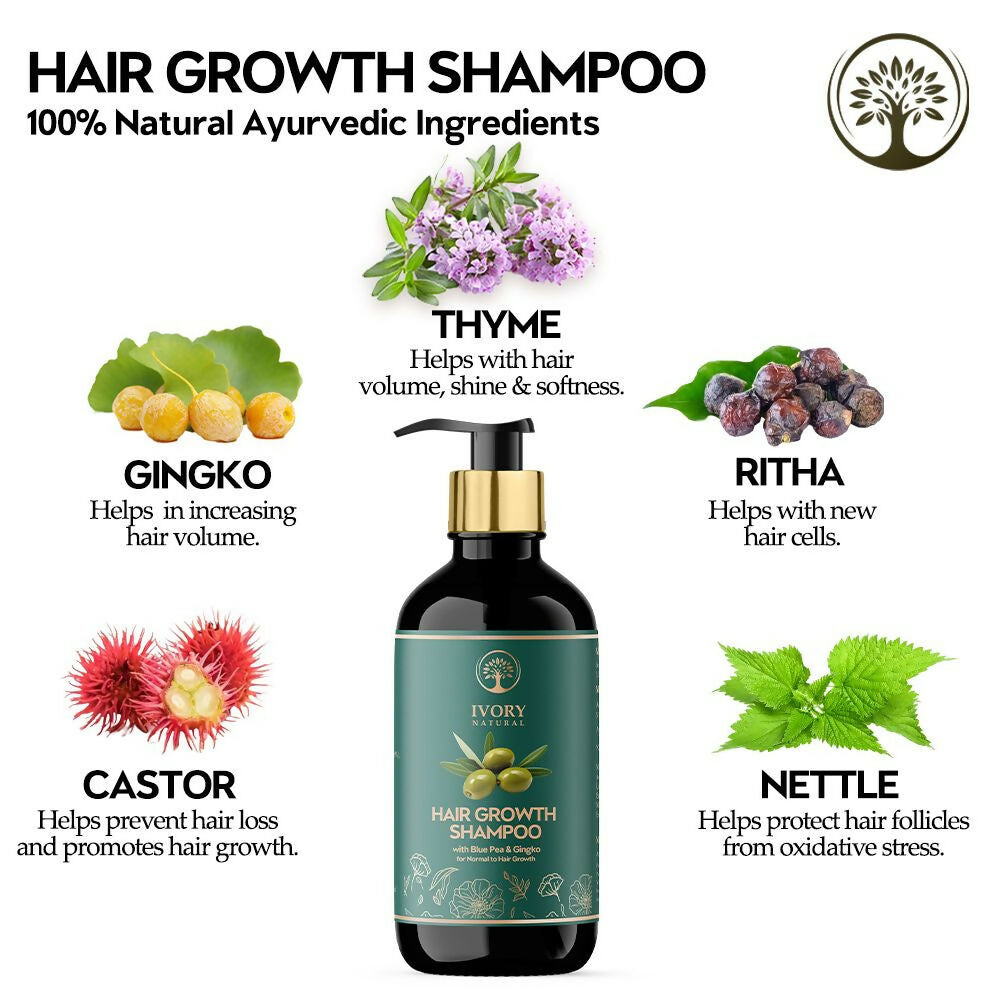 Ivory Natural Hair Shampoo For Growth - Hair Wellness & Nourishment For Both Men And Women