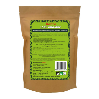 Radico Organic Amla Reetha Shikakai Mix Hair Treatment Powder