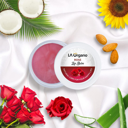 LA Organo Rose Lip Balm For Dry Chapped Lips