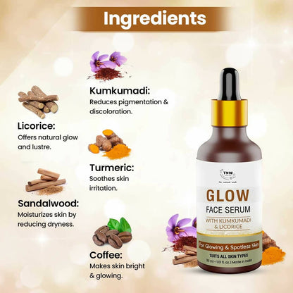 The Natural Wash Glow Face Serum with Kumkumadi & Licorice