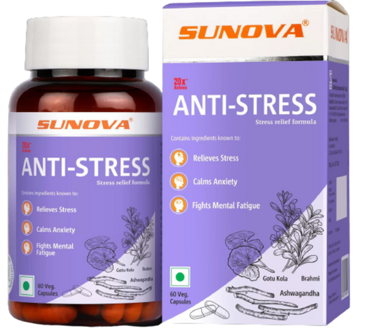 Sunova Anti-Stress (Stress Relief Formula), 60 Capsules