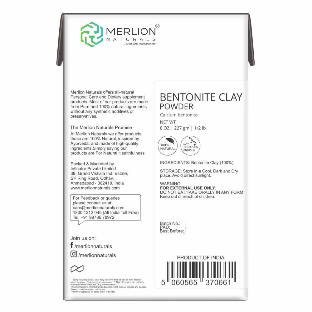 Merlion Naturals Bentonite Clay Powder