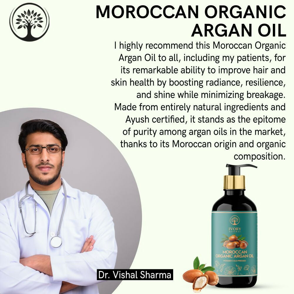 Ivory Natural Moroccan Organic Argan Oil Premium & Extra Virgin