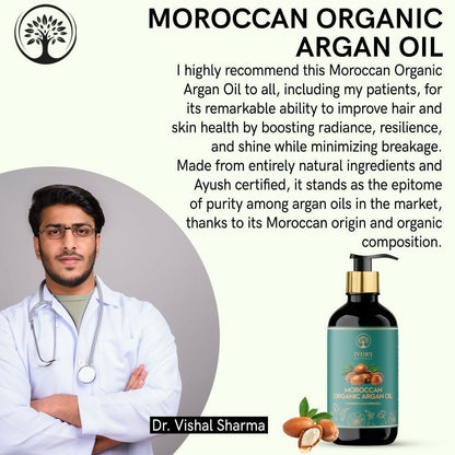 Ivory Natural Moroccan Organic Argan Oil Premium & Extra Virgin