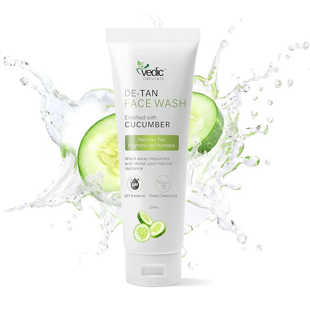 Vedic Naturals Cucumber De Tan Face Wash - BUDNEN