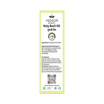 Vedsun Naturals Tulsi/Holy Basil Oil Pure & Organic for Skin