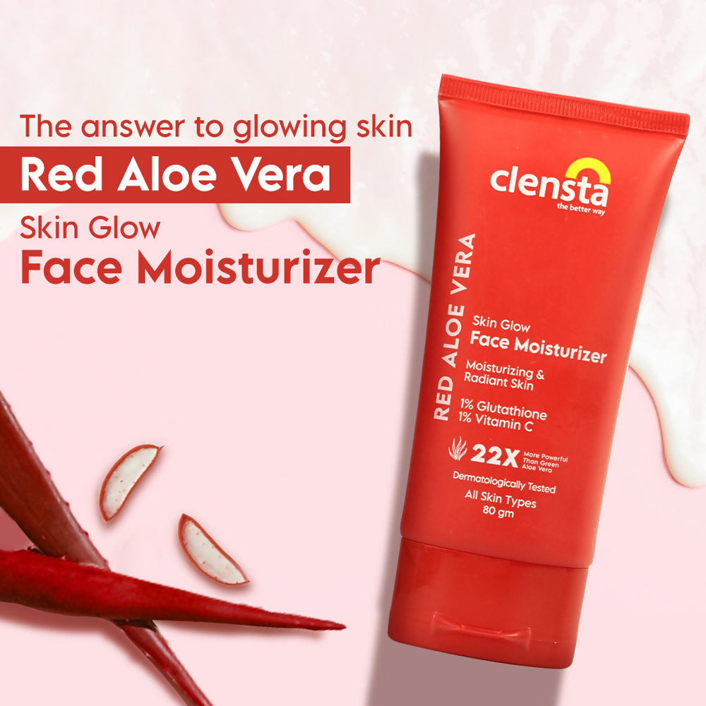 Clensta Red Aloe Vera Skin Glow Face Moisturizer