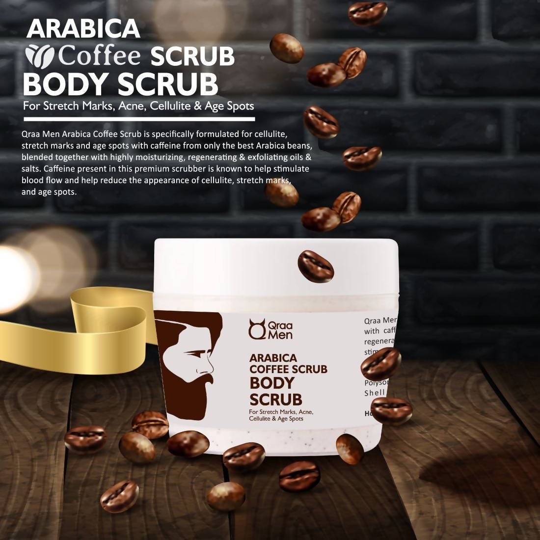 Qraa Men Arabica Coffee Scrub Body Scrub