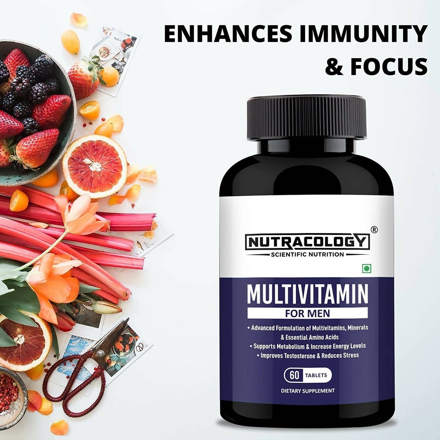Nutracology Multivitamin for Men for Energy Strength & Stamina Tablets