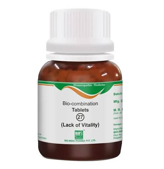 Bio India Homeopathy Bio-combination 27 Tablets