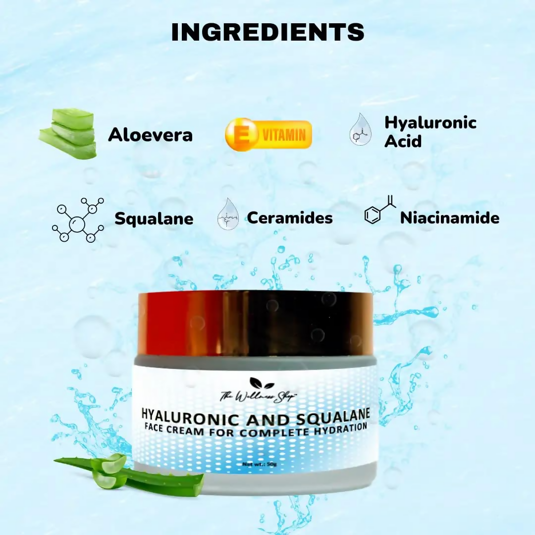 The Wellness Shop Hyaluronic And Squalane Face Cream