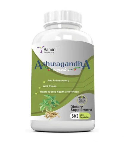 Ramini Bio Nutrition Ashwagandha 500mg Veg Capsules -  usa australia canada 