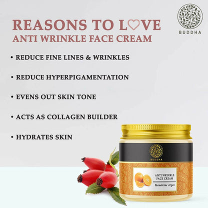 Buddha Natural Anti Wrinkle Face Cream - Reduce Fine Lines, Wrinkles & Skin Aging