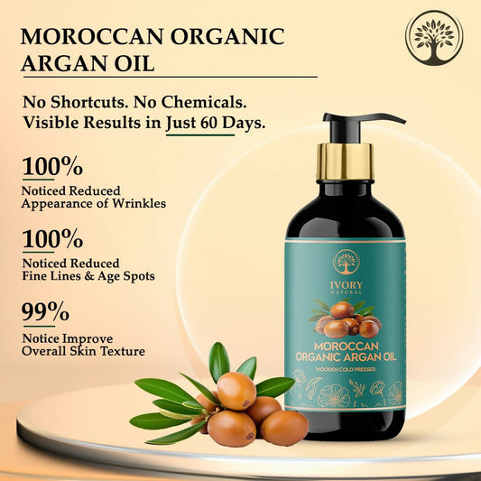 Ivory Natural Moroccan Organic Argan Oil Premium & Extra Virgin