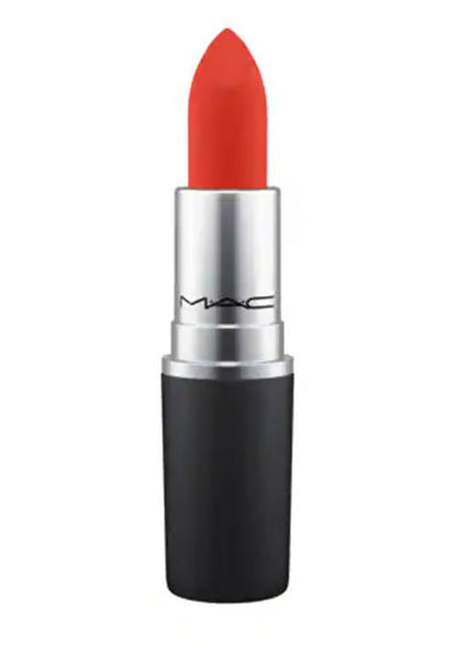 Mac Powder Kiss Lipstick - Style Shocked! Clean Red Orange