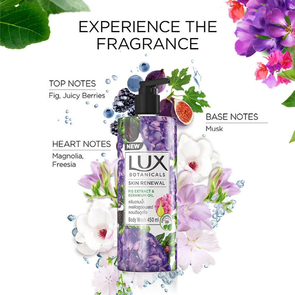 Lux Botanicals Skin Renewal Body Wash with Fig Extract & Geranium Oil