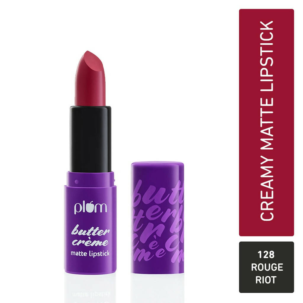 Plum Butter Cr??me Matte Lipstick Rouge Riot - 128 (Rouge Pink)