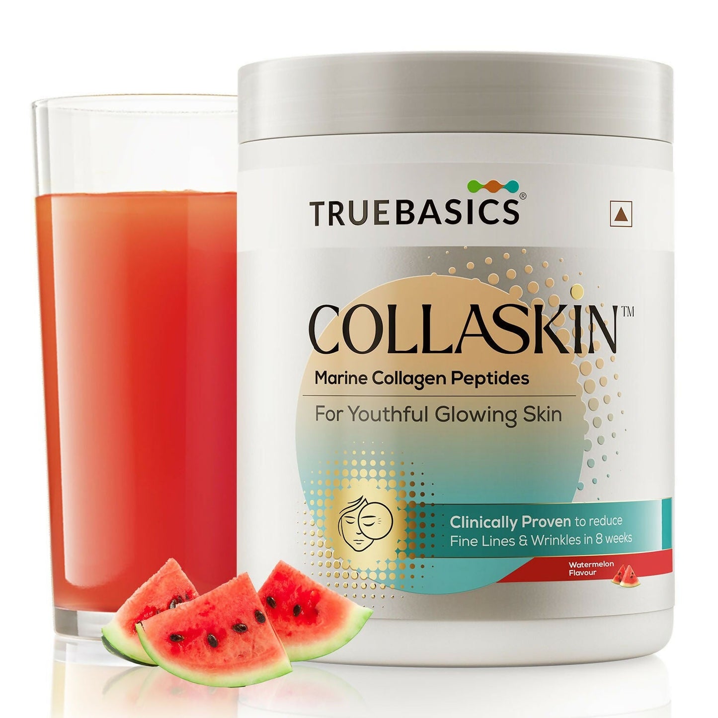 TrueBasics Collaskin Marine Collagen Peptides For Youthful Glowing Skin - Watermelon