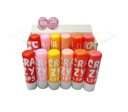 Favon Pack of 12 Multicolor Crazy Lip Balms