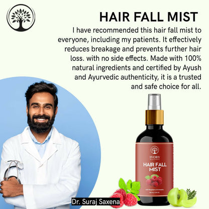 Ivory Natural Hair Fall Mist - Moisturize, And Rejuvenate For Thicker Hair For Both Men And Women