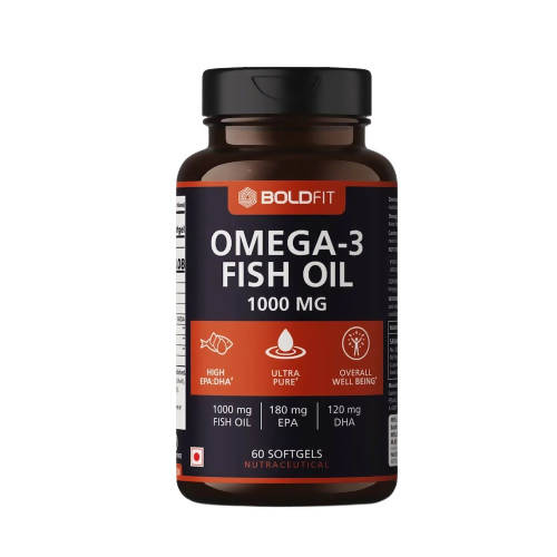 Boldfit Omega 3 Fish Oil 1000mg Softgels - usa canada australia