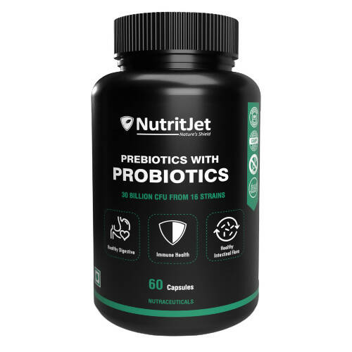 NutritJet Prebiotics with Probiotics Vegetarian Capsules - BUDEN