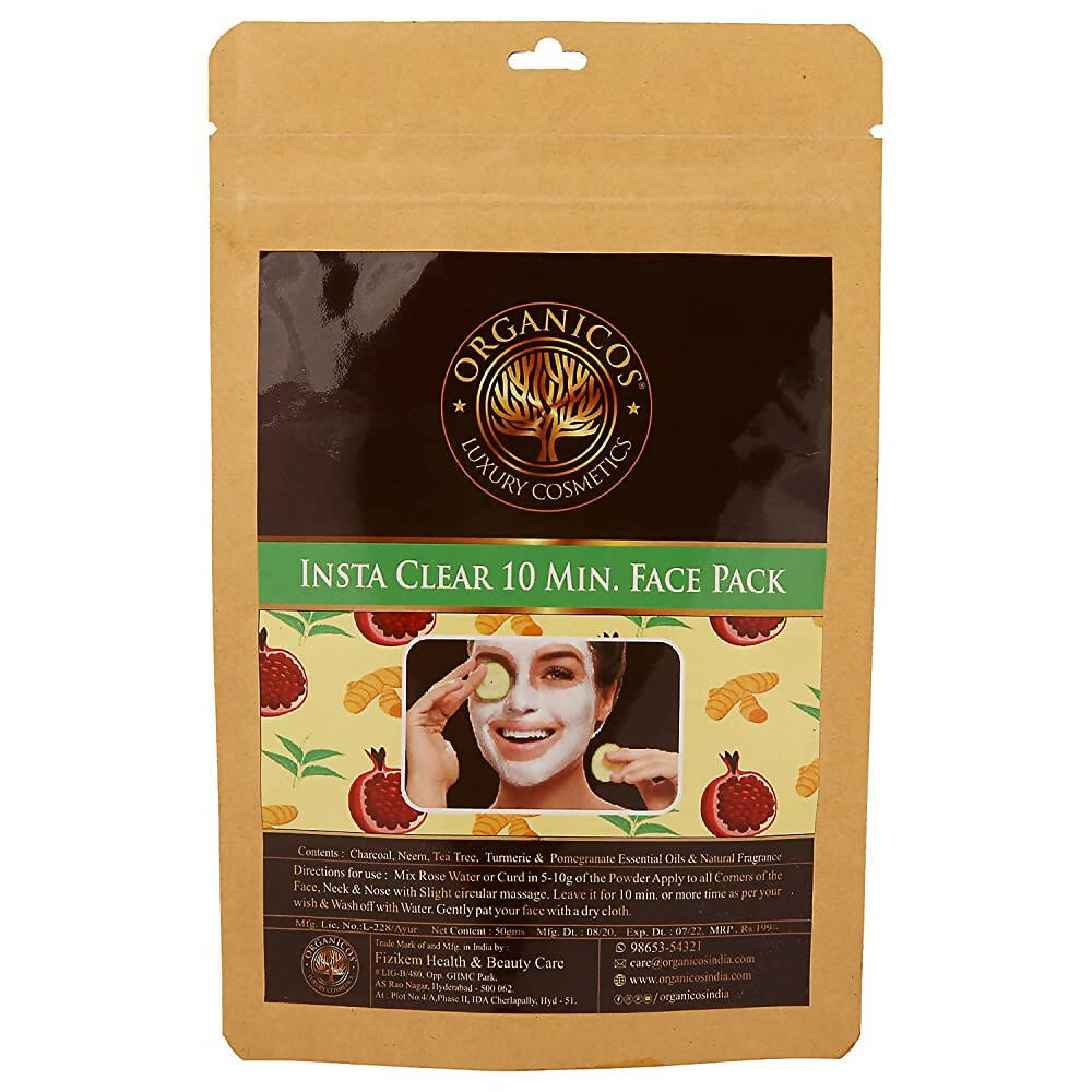 Organicos Insta Clear 10 Min Face Pack - usa canada australia