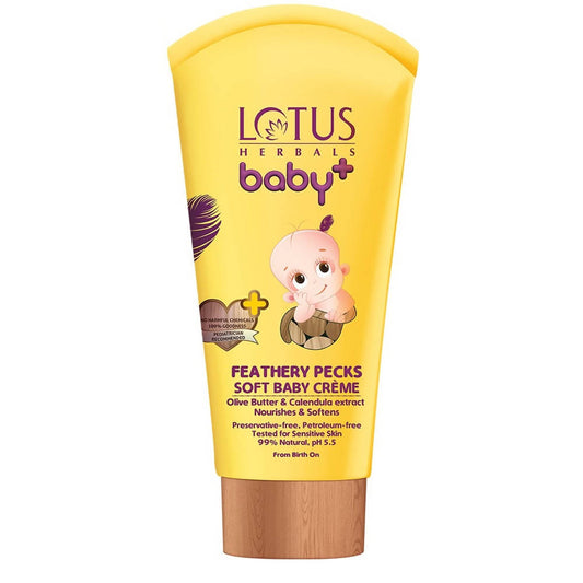 Lotus Herbals Baby+ Feathery Pecks Soft Baby Cr??me -  USA, Australia, Canada 