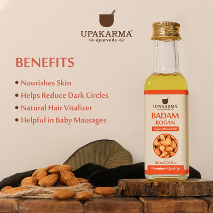 Upakarma Ayurveda Badam Rogan Sweet Almond Oil