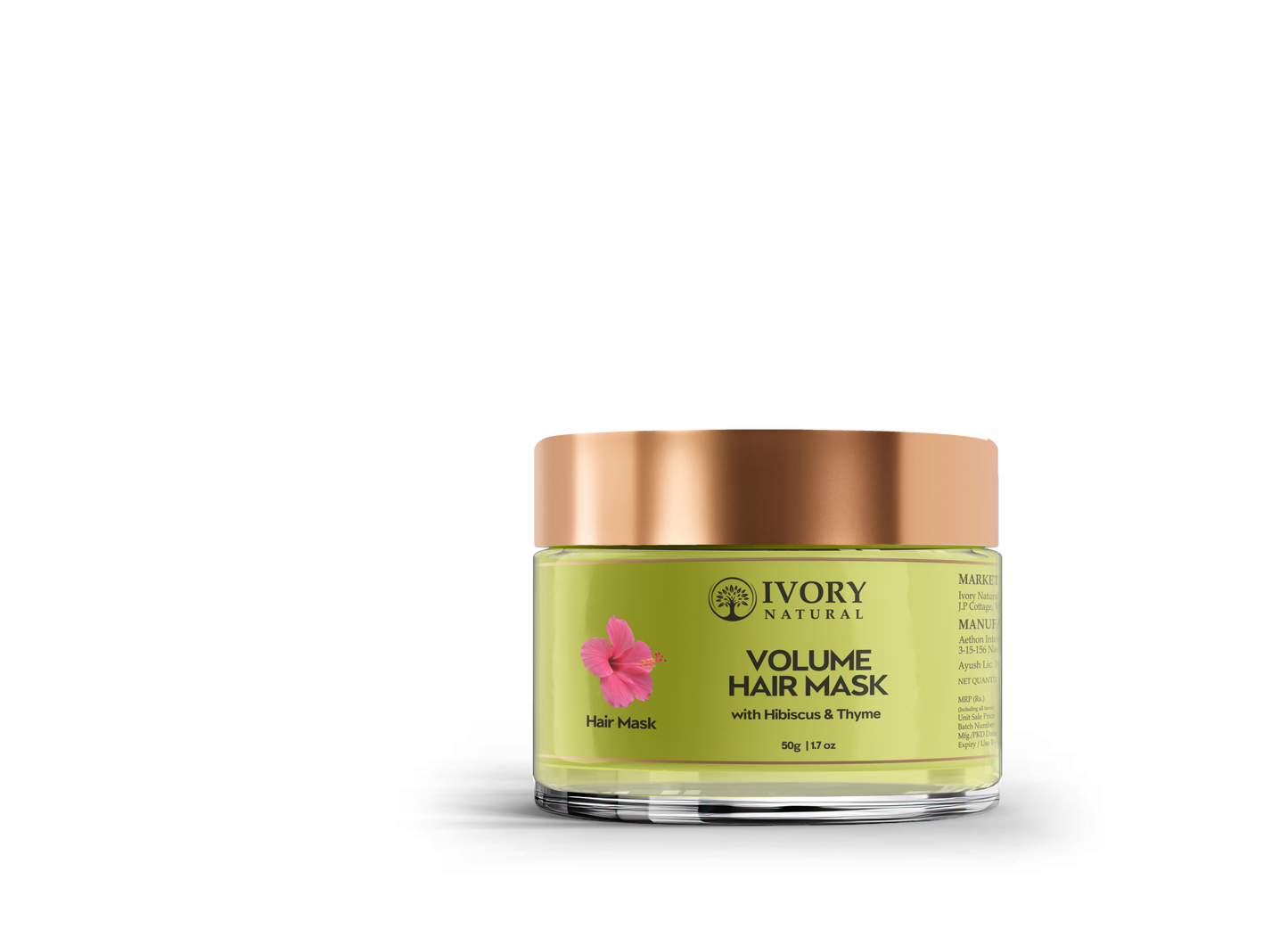 Ivory Natural Hair Volume Mask - Hair Volume And Length For Both Men & Women