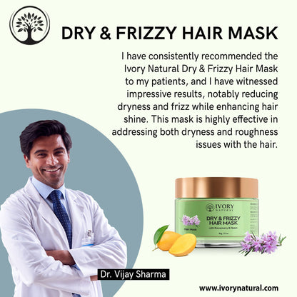 Ivory Natural Dry Rough Hair Mask For Smooths Hair, Frizz Reduction