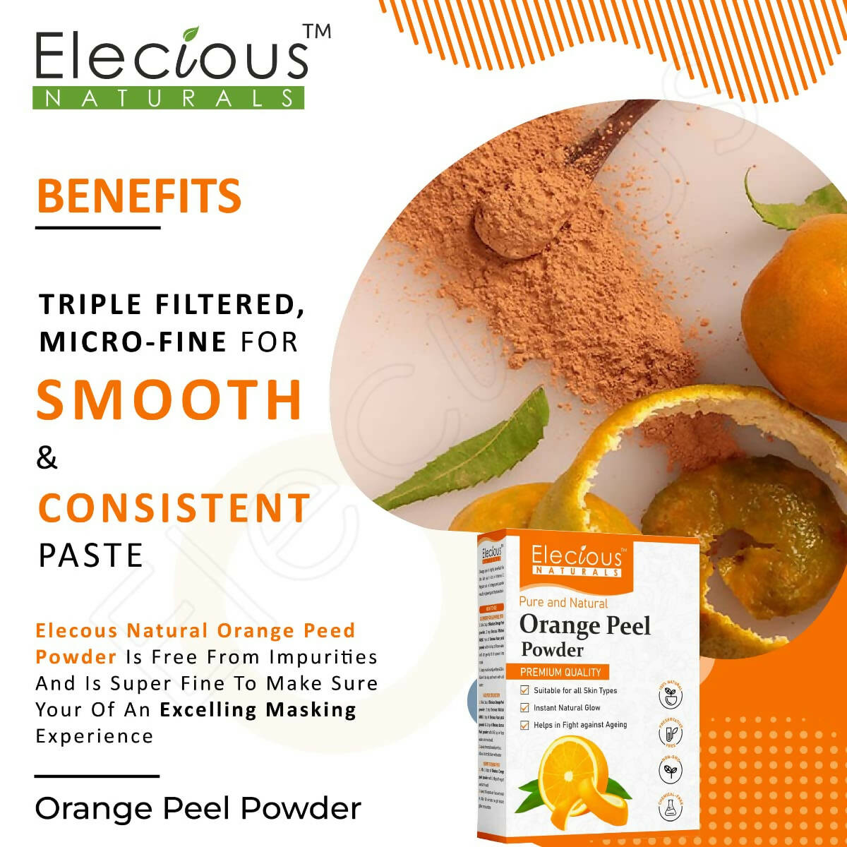 Elecious Naturals Orange Peel Powder