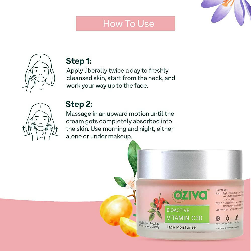 OZiva Bioactive Vitamin C30 Face Moisturiser