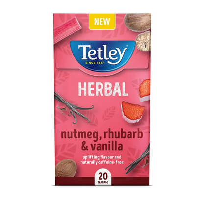 Tetley Vanilla, Nutmeg & Rhubarb Tea Bags - BUDNE