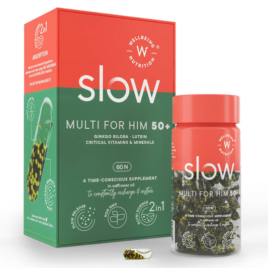 Wellbeing Nutrition Slow | Multivitamin for Him 50+ Capsules - BUDEN