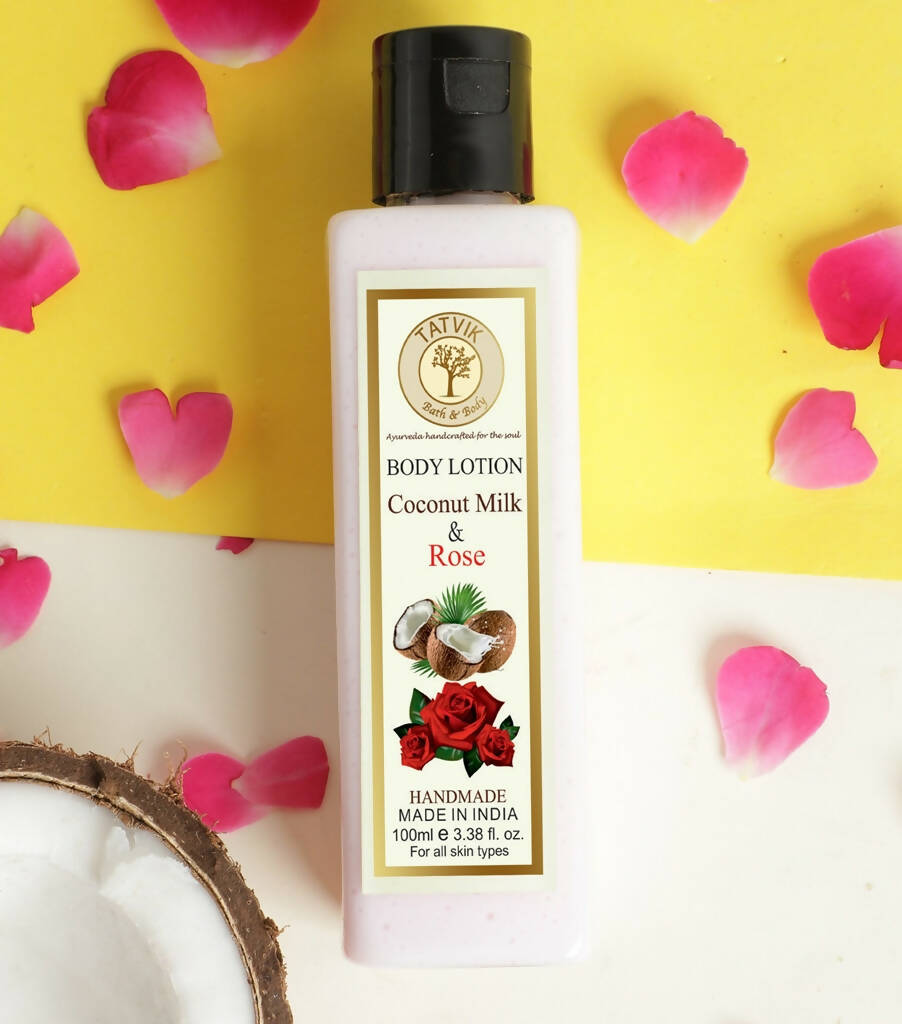 Tatvik Ayurveda Coconut Milk & Rose Body Lotion