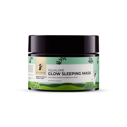 Pilgrim Spanish Glow Sleeping Face Mask with Alpha Arbutin & Hyaluronic Acid For Glowing Skin & Skin Hydration