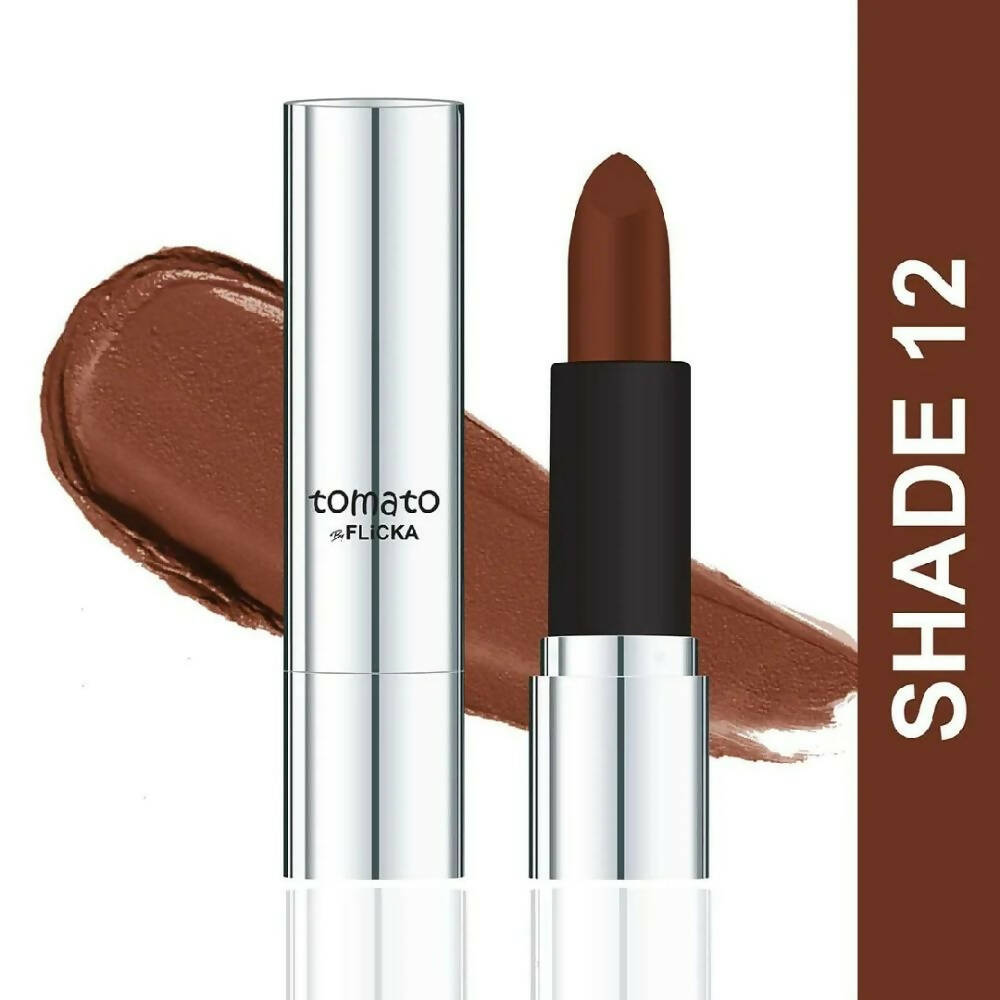 Flicka Tomato Brown Matte Finish Lipstick Shade 12