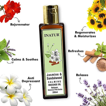 Inatur Jasmine & Sandalwood Calming Massage Oil