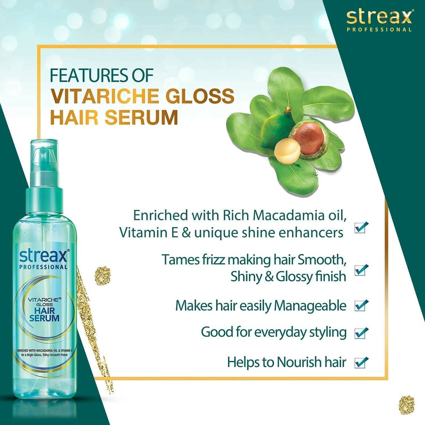 Streax Professional Vitariche Gloss Hair Serum