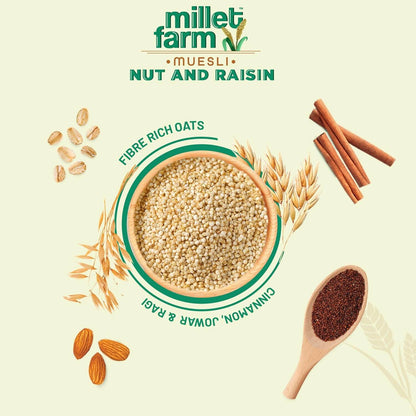 Bagrry's Millet Farm Nut & Raisin Muesli with Jowar and Ragi