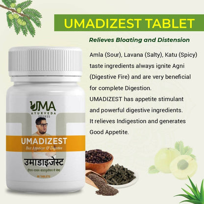 Uma Ayurveda Umadizest Gastric Medicine Ayurvedic Tablets